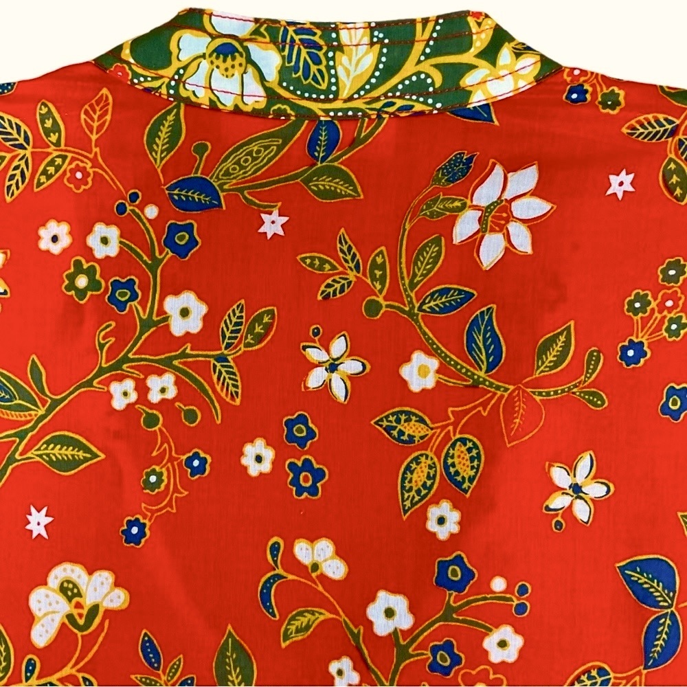 Tory Burch Floral Cotton Dress Size 4 - Picture 5 of 9